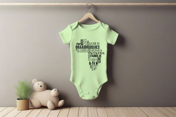 Africa Afrikaans Baby Grower  Short Sleeves