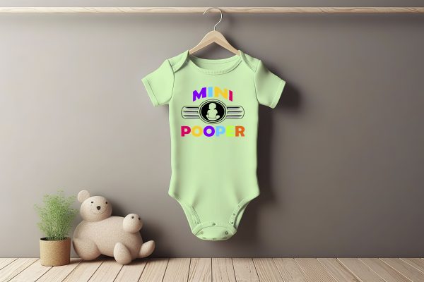 Mini Pooper Baby Grower Short Sleeve