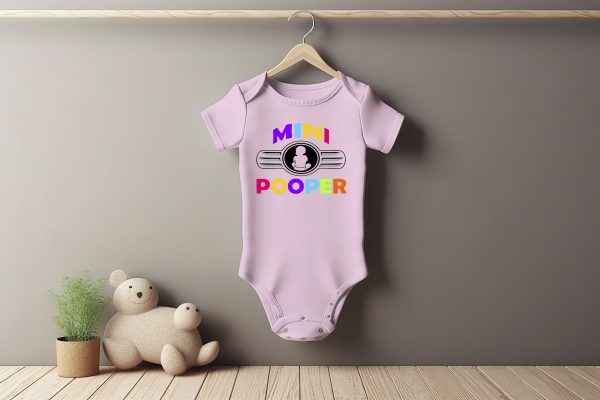 Mini Pooper Baby Grower Short Sleeve