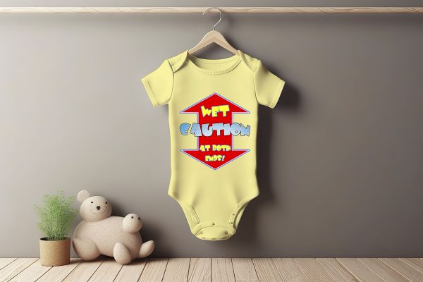 Wet Caution Baby Growers Short Sleeve